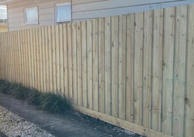 Timber boundary fence installation Central Coast