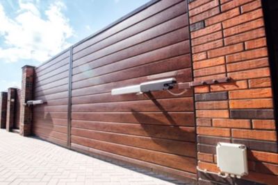 timber driveway gate