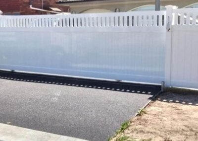 white timber fence and gate