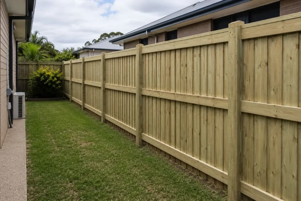 timber paling fence
